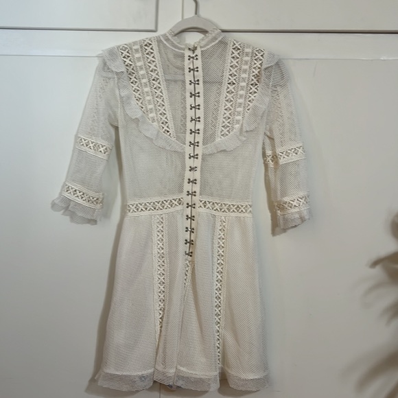 For Love and Lemons lace minidress size XS bohemian bridal - Picture 2 of 5